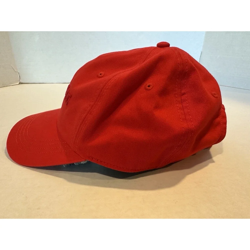 Coach Embroidered Baseball Cap Hat Red Adjustable New No Tag